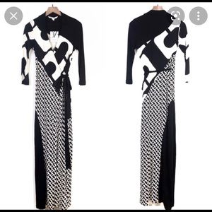 **ISO** Diane Von Furstenberg chain link long-sleeve maxi dress size 4, 6 or 8.